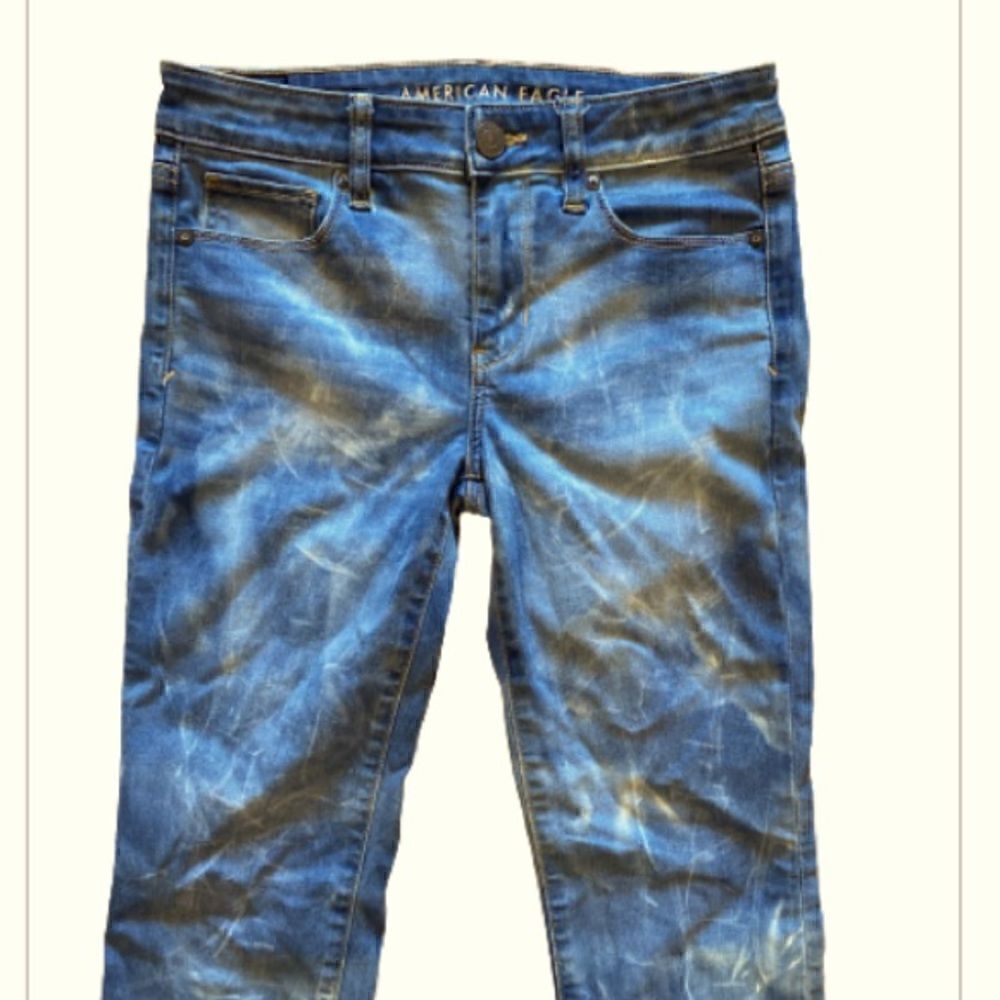 American Eagle Next Level Skinny Tie Dye Jeans Size 4 Long